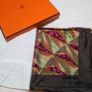 Authentic Hermes Silk Scarf with Box
